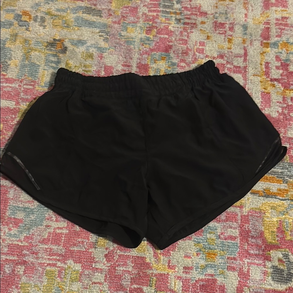 Varsity Black Athletic Shorts Lightweight Relaxed Fit